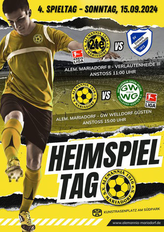 Heimspieltagsposter von Alemannia Mariadorf
