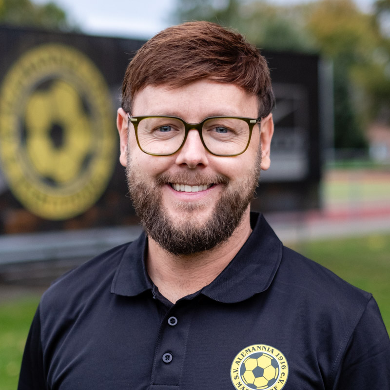 Portrait von Tino Schwedt, zweiter Vorsitzender des SV: Alemannia 1916 e.V. Mariadorf