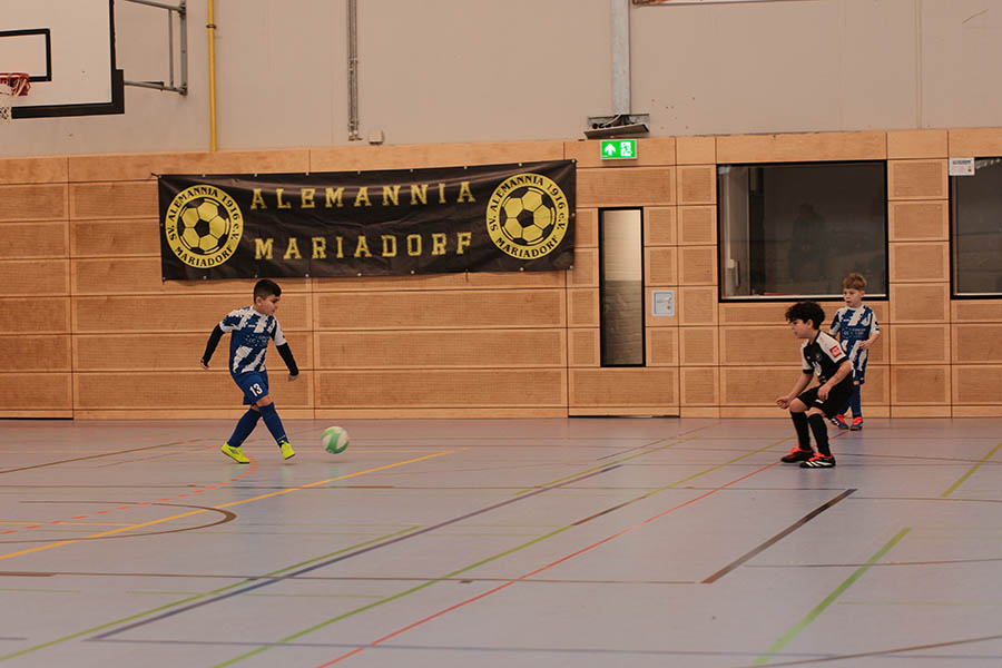 Ein Foto des Budenzauber 2026, einem Fußballhallenturnier in der Sporthalle am Klött in Alsdorf