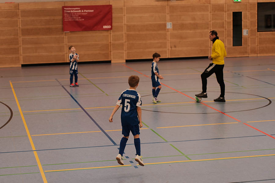 Ein Foto des Budenzauber 2026, einem Fußballhallenturnier in der Sporthalle am Klött in Alsdorf